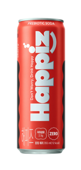 HAPPIZ Zero Popping Cherry Pre-Biotic  355ml (24 Pack) -