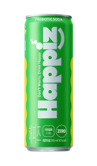 HAPPIZ Zero Lemon Lime Pre-Biotic  355ml (24 pack) -