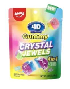 AMOS 4D Gummy Crystal Jewels 101g (12 pack)