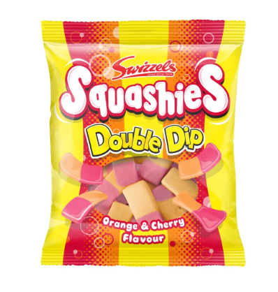 SWIZZELS Squashies Double Dip Orange & Cherry Flavour 120g (12pack)