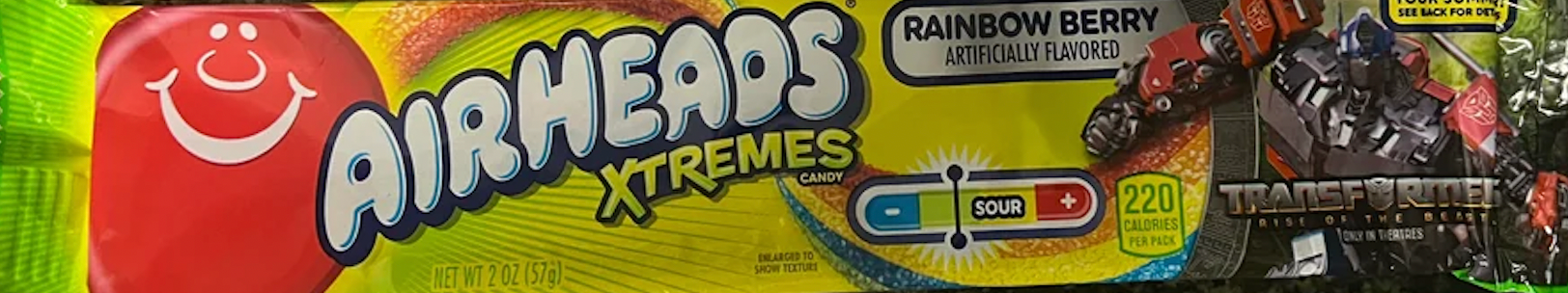 AIRHEADS Xtremes Bites Rainbow Berry Transformers Edition 57g (12 Pack) - V47