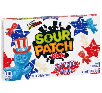 Sour Patch Kids Theater Red White and Blue 187g (12 Pack) A13