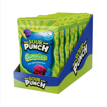 Sour Punch Gummies Peg Bag 191g (8 pack) - A30