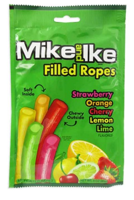 Mike & Ike Licorice Ropes 85g (12 pack)- B85