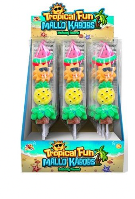 Tropical Fun Mallo Kabobs 45g (12 pack)- B24