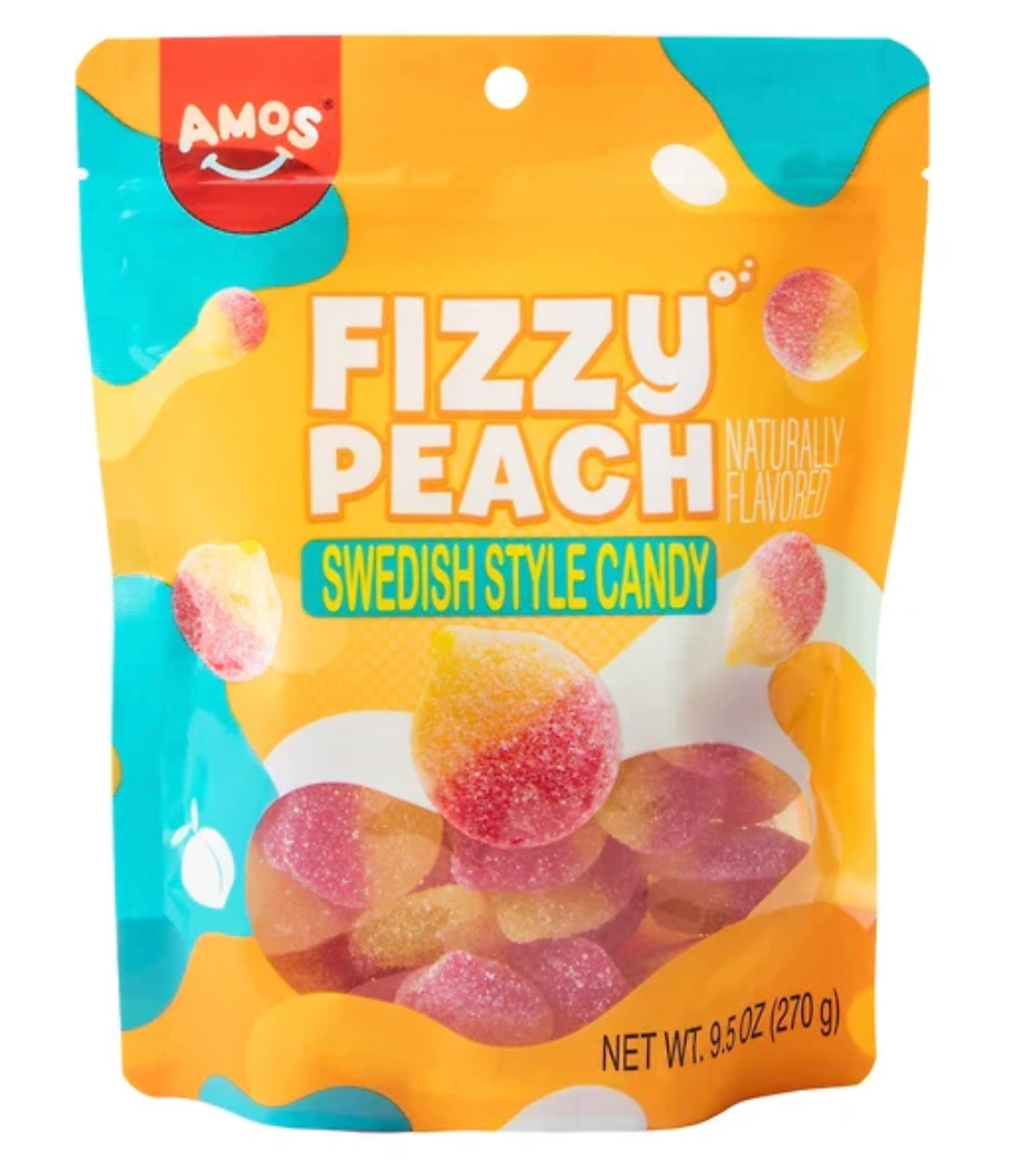AMOS Swedish Fizzy Peach 270g (12 pack) -Z15