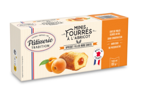 PATISSERIE TRADITION Mini fourrées Abricot 150g (24 pack)