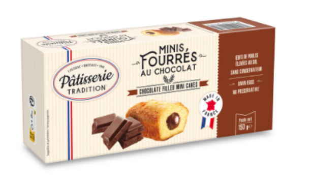 PATISSERIE TRADITION Mini fourrées Chocolat 150g (24 pack)