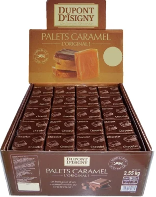 DUPONT D'ISIGNY Palets Caramel au chocolat  L'original 2.55kg ( 200 pack)  - D1
