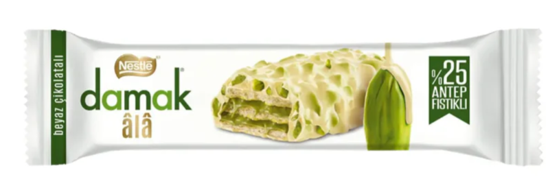 Damak Crunch âlâ White Chocolate 30g  (12 pack) New - R51
