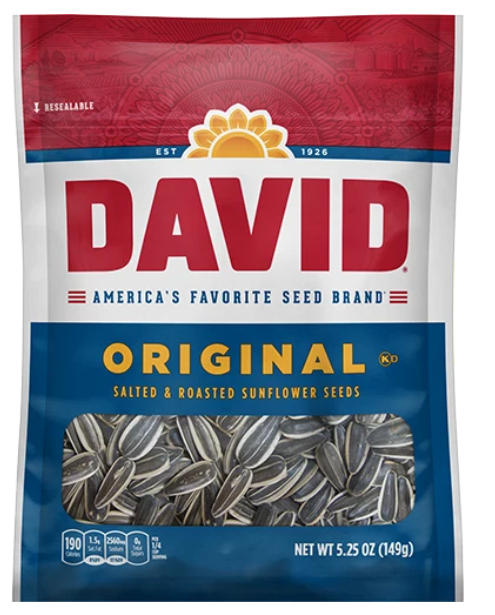 David Original Sunflower Seeds 149g (12 Pack) - G11