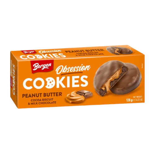 BERGEN Obsession Peanut Butter Cocoa Cookies 128g (18 pack) - L8