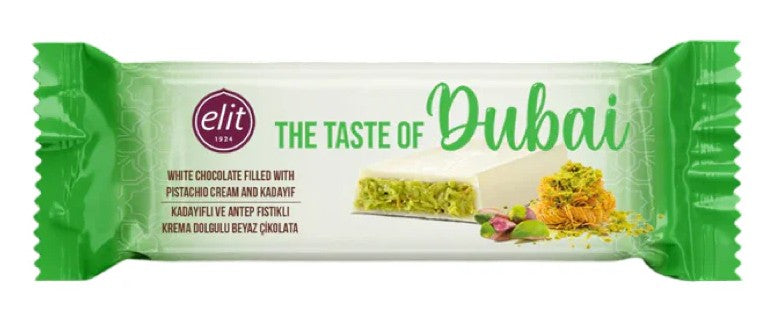 Elit The Taste of Dubai - White Chocolate Filled Pistachio Cream with Kadayif 30g (24 pack)