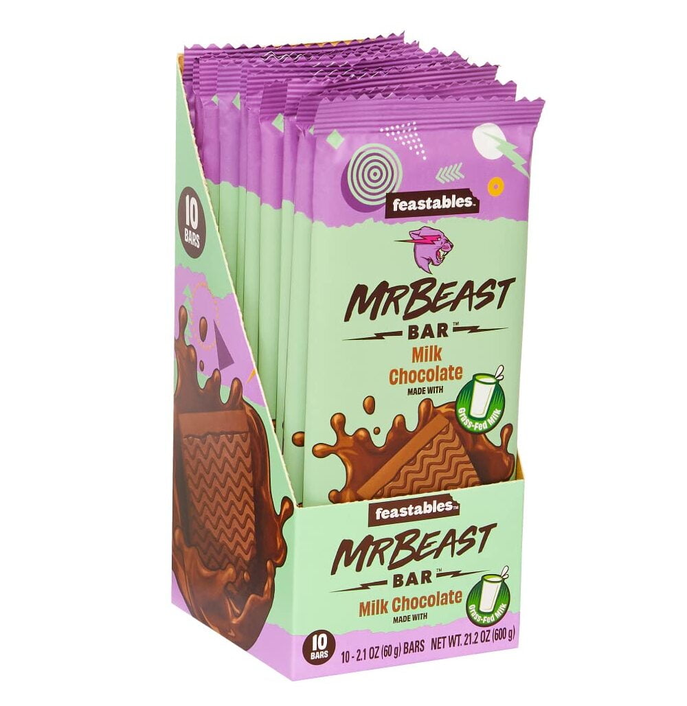Mr Beast Milk Chocolate Bar 60g  (10 pack)- D3