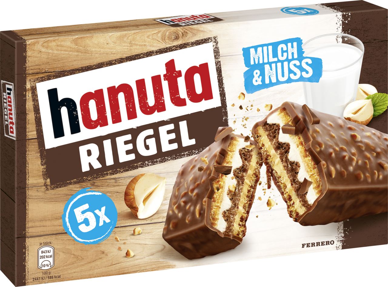 FERRERO Hanuta Riegel 172g 5 Units (16 Pack) - R13