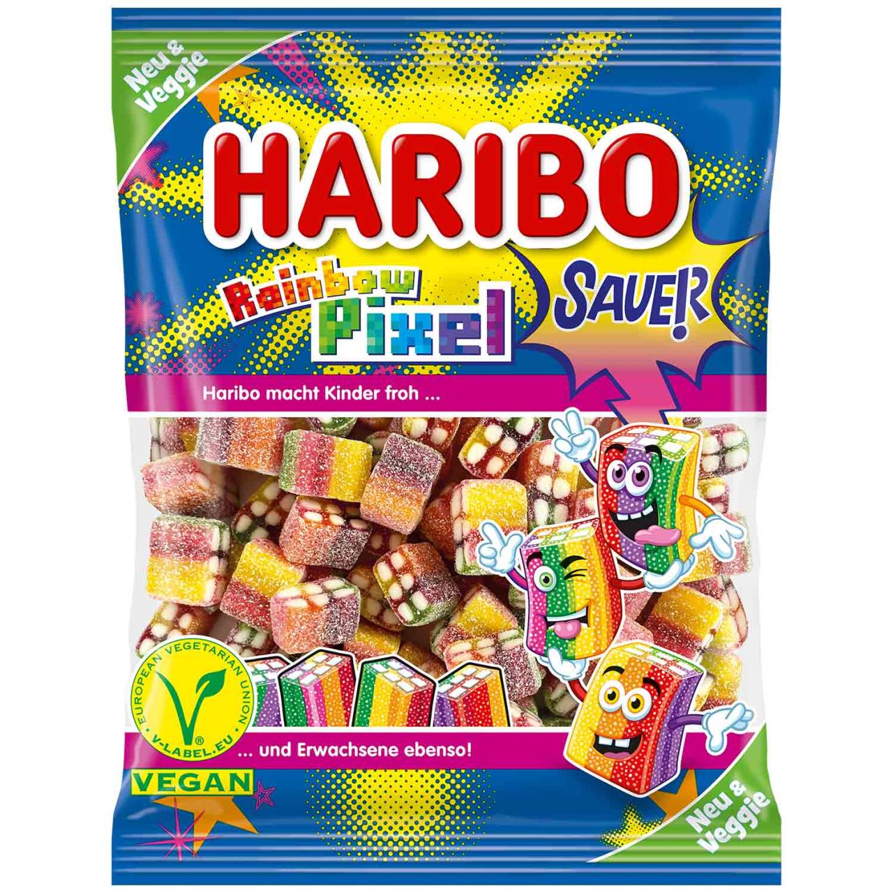 HARIBO Rainbow Pixel Veggie 160g (18 pack)