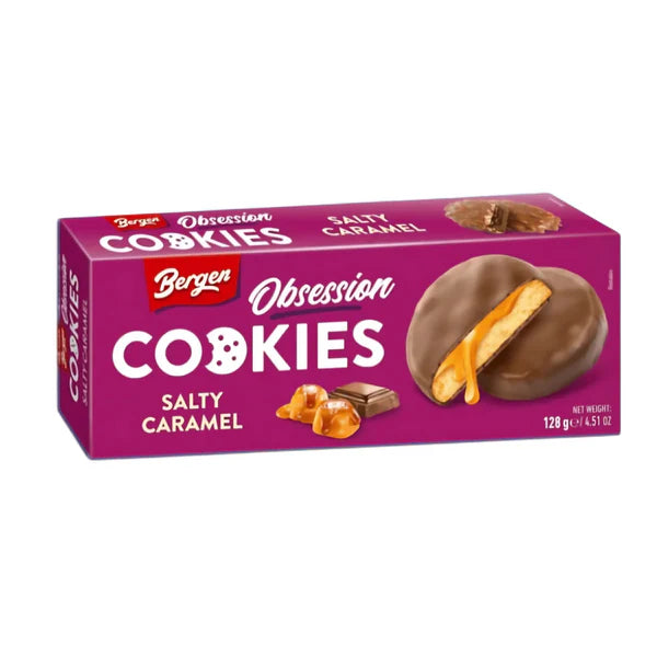 BERGEN Obsession Cookies Salty Caramel 128g (18 pack) - L5