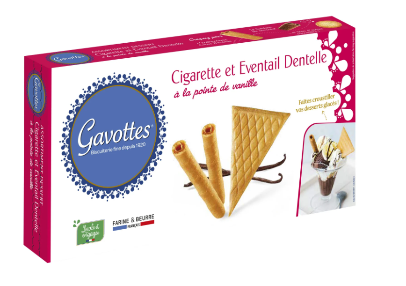 GAVOTTES Cigarette et Eventail Dentelle 100g (12 pack) - K