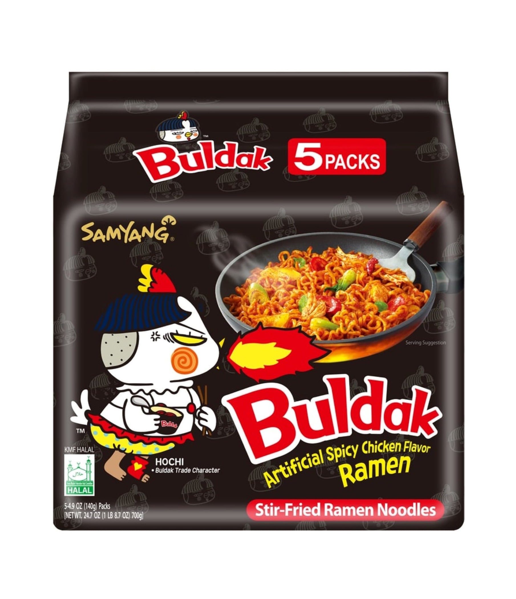 Samyang Spicy Chicken Buldak Noodle (Stir-fried) 5x140g (8 pack) F10,F11,F12