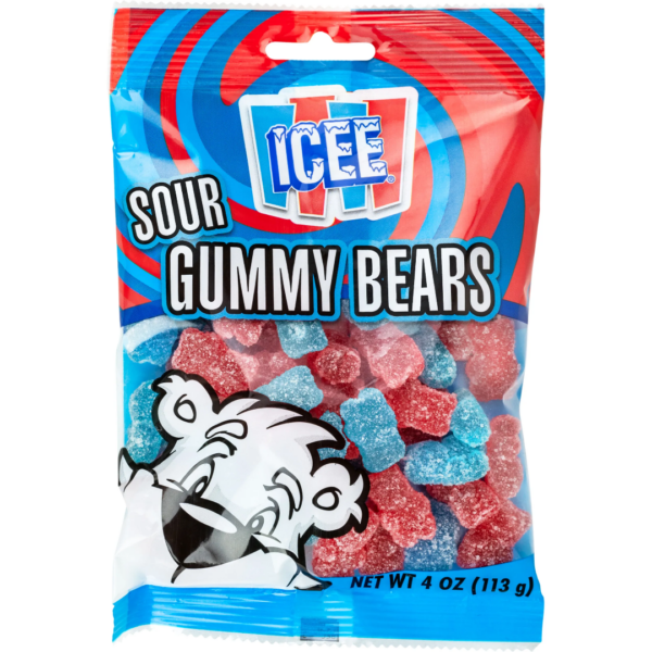 Icee Sour Gummy Bears Bags 113g (12 Pack) - A12