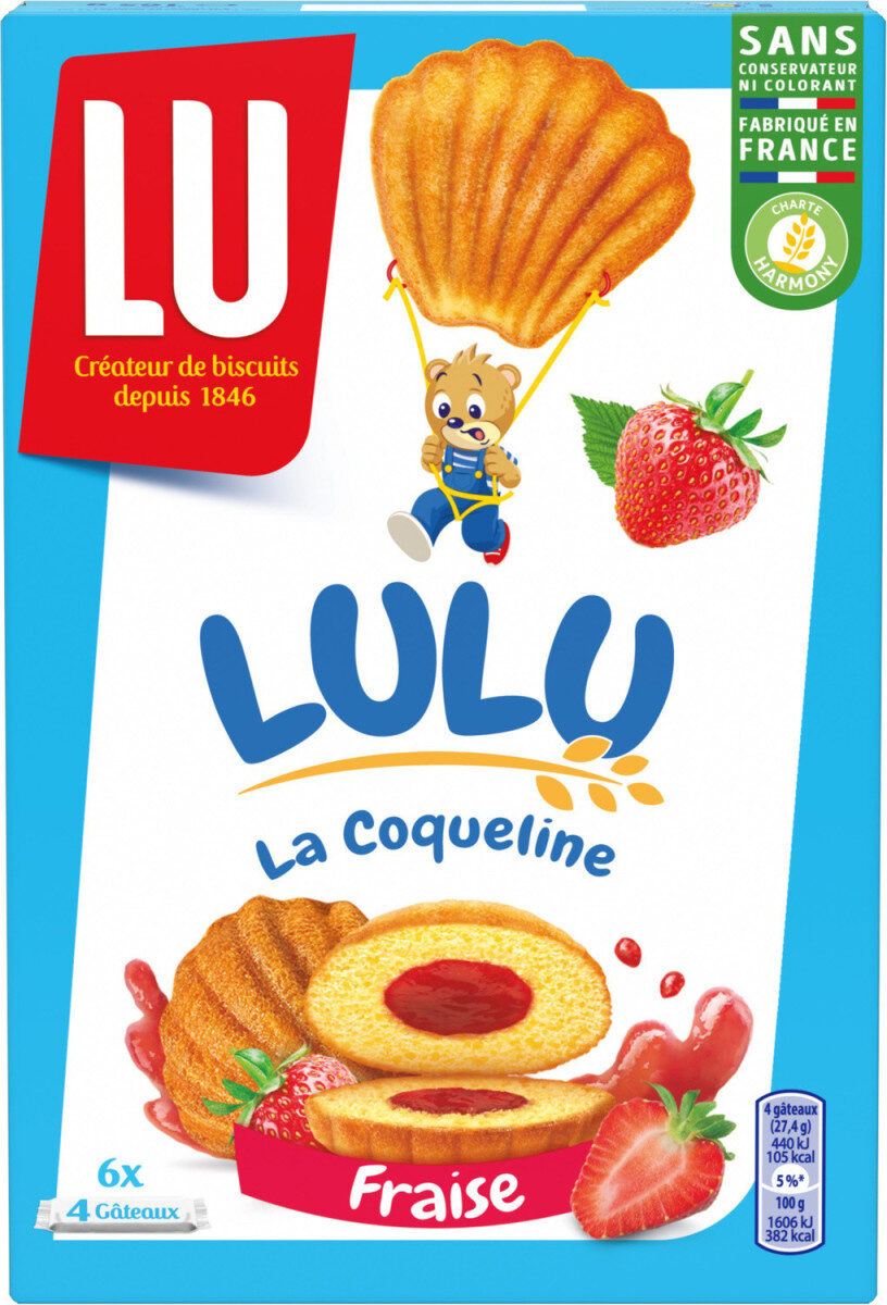 Lu La Coqueline Lulu Fraise 165g (16 pack) - X07 Date 30 Juin 2025