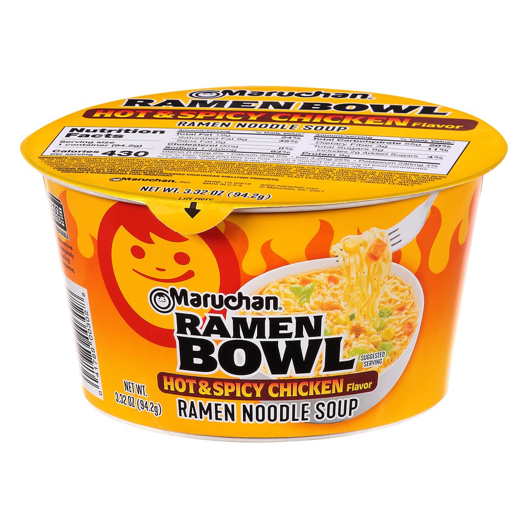 Maruchan Bowl Hot & Spicy Chicken 94.2g (6 pack)-Z7-Z12
