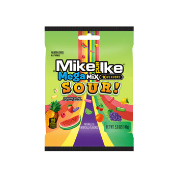 MIKE & IKE Mega Mix Sour Peg bag 141 g (12 Pack) - D73