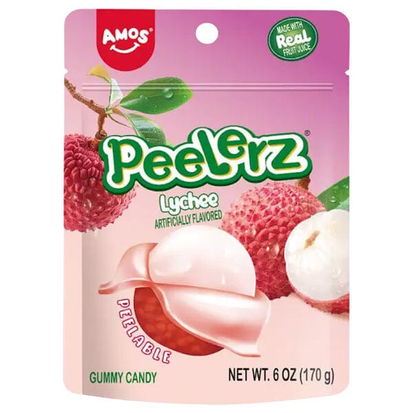 Amos Peelerz Gummy Lychee 170g (12 pack) - WSop