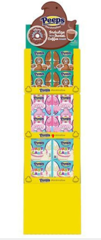 Display 3 flavours Peeps Easter Edition Marshmallow Dr Pepper/Rice Krispies Treats/Cotton Candy  -  3x24x10 Chicks 85g (72 pack)