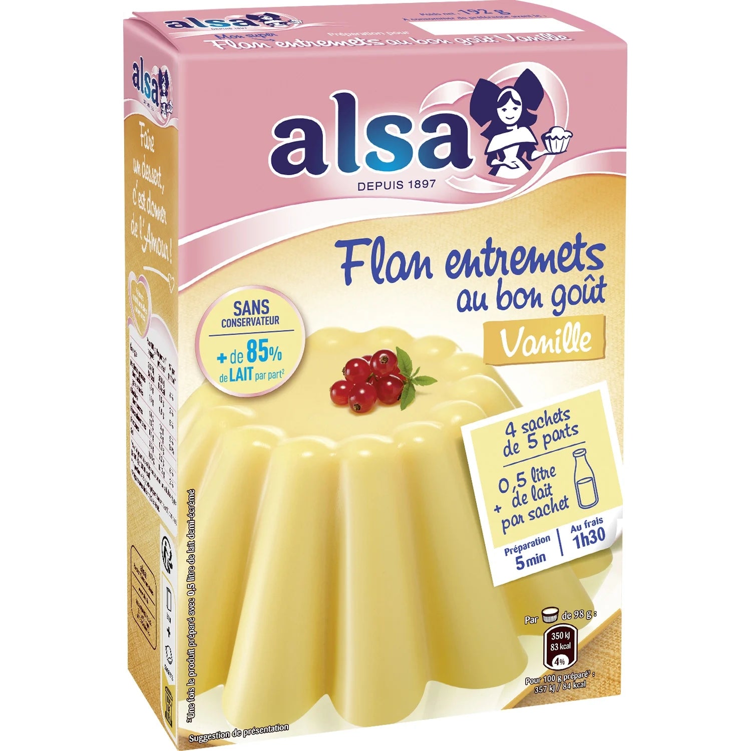 Alsa Flan Entremets au Bon Goût Vanille 192g (7 pack) - K5