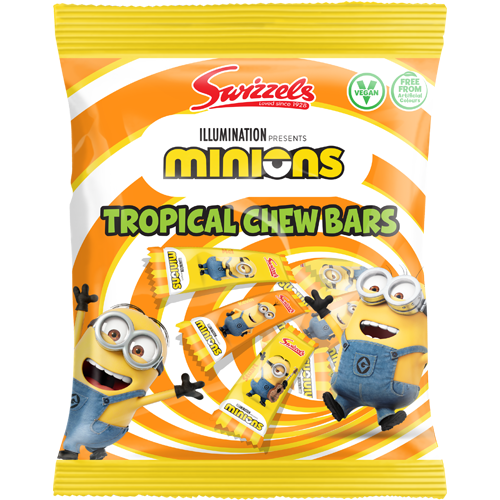 Swizzels Minions Tropical Chew Bars Bag 120g (12 pack) -