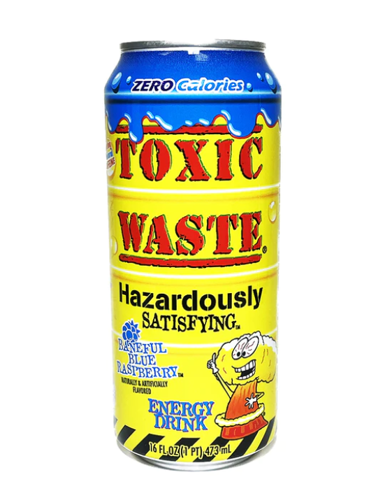 TOXIC WASTE Energy Drink Blue Raspberry 473ml (24 pack)