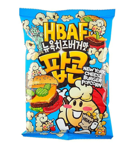 HBAF New York Cheese Burger Flavor  Popcorn 80g (12 pack) -P19