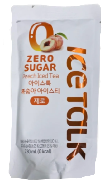 ice talk peach zero sugar