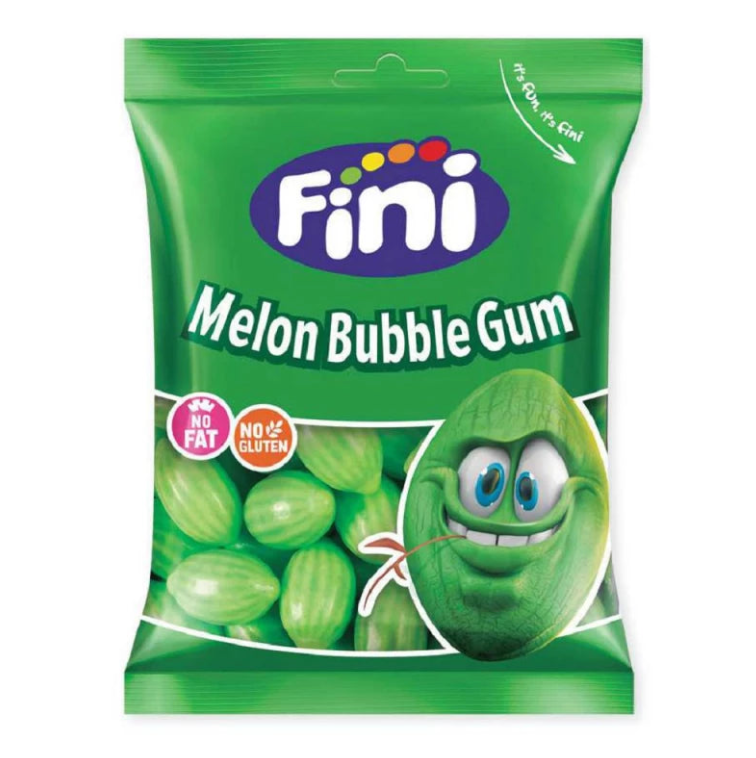 Fini Bubble gum Melons 90g - (12 pack)- Halal  - A8