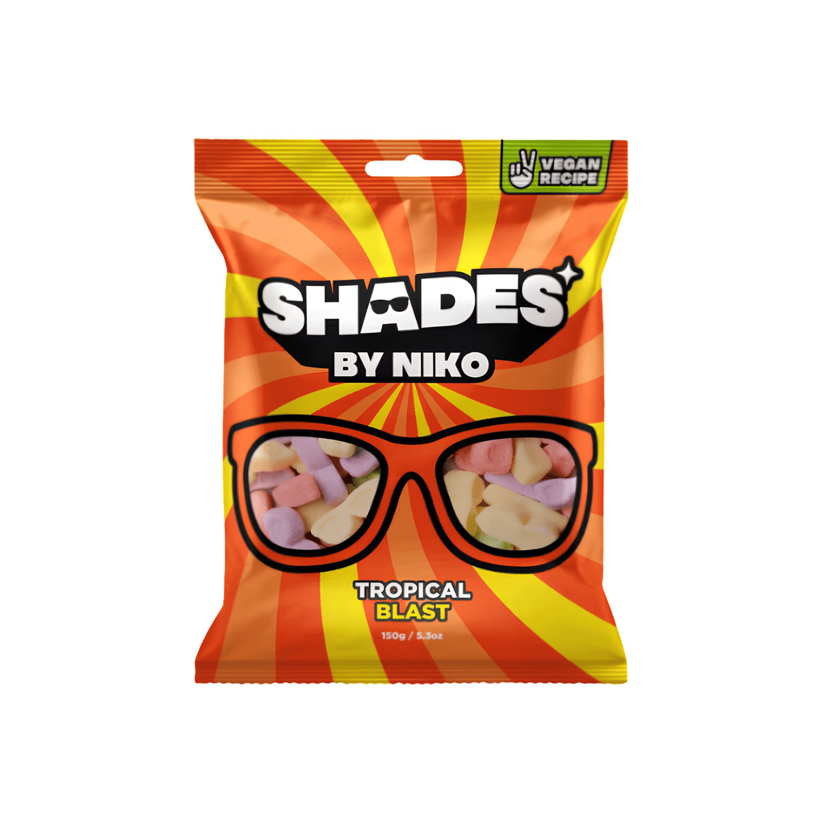 SHADES BY NIKO Tropical Blast Sweets 150g (18 Pack) VEGAN