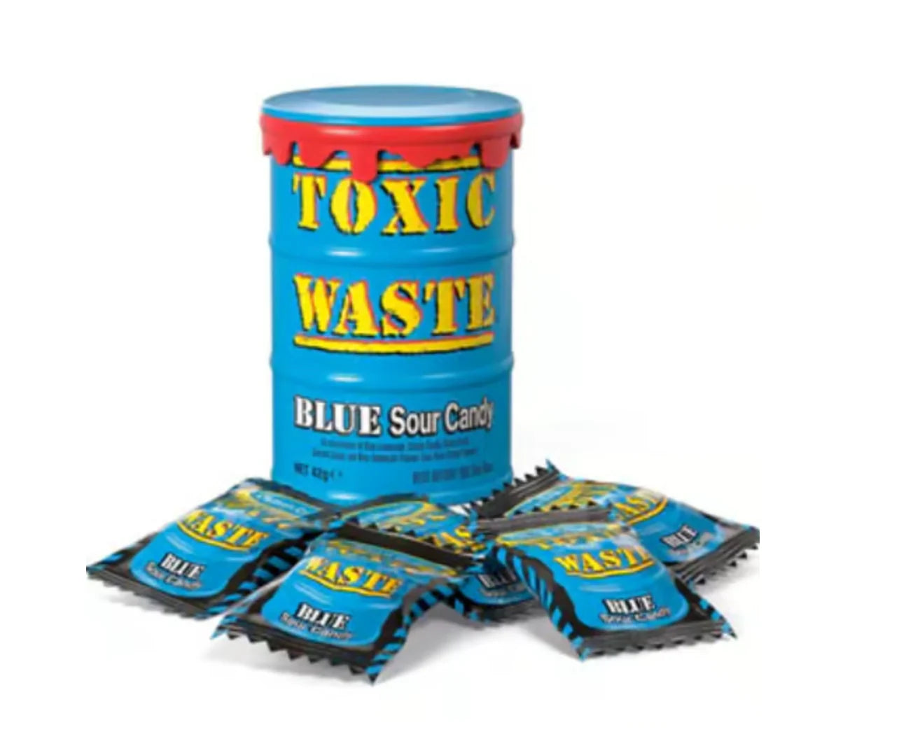 Toxic Waste Blue Sour Candy Drums 48g (12 pack) - WSol