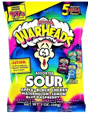 WARHEADS Extreme Sour Hard Candy 56g (12 Pack) - Z22