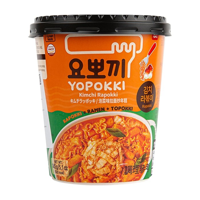 YOUNGPOONG Yopokki Kimchi Rapokki Cup 145g (16 Pack) - Zsol