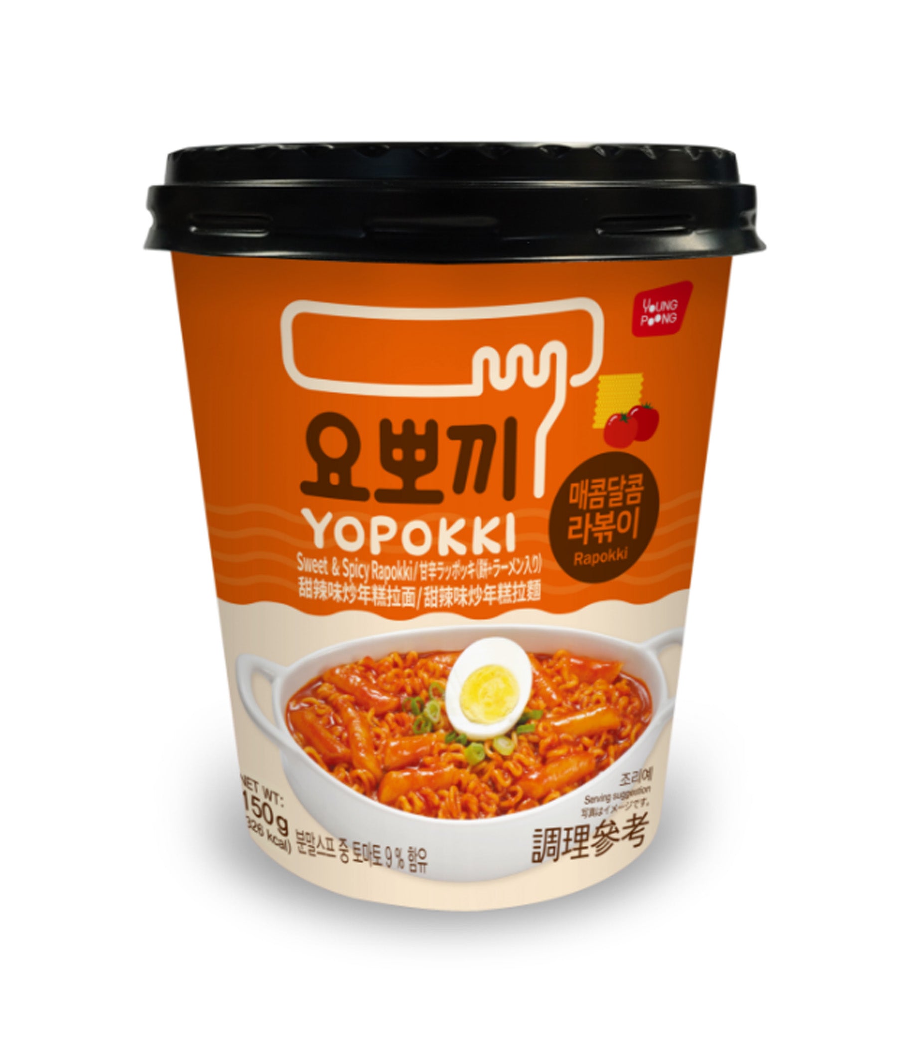 YOUNGPOONG Yopokki Sweet and Spicy Rapokki Cup 145g (16 Pack) - Z69/Z70/Z71/Z73