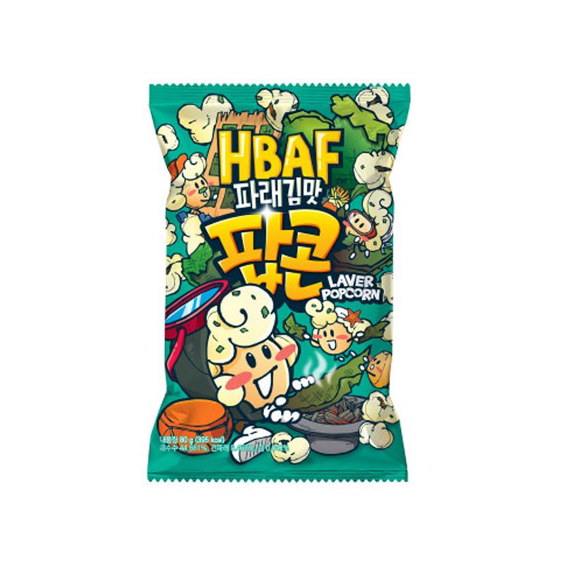 HBAF Green Laver Flavor Popcorn 80g (12 pack) - L17