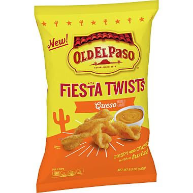 Old El Paso Fiesta Twists Queso Cheese 56g (6 Pack) - B75
