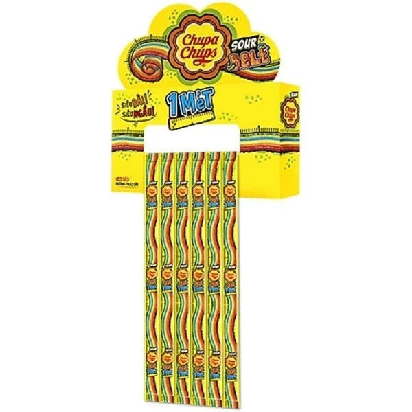 CHUPA CHUPS Jelly sour Belt (50g x 12 belts)  1Metre ( Vietnam) - X44.