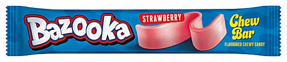 Bazooka Chew Bar Strawberry 14g (60 pack) - D29