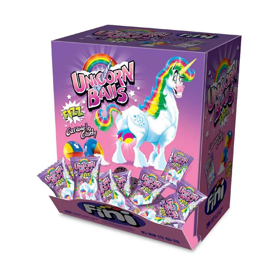 Fini Booom Unicorn Balls Candies (Pack 200)  - Veggie -A018