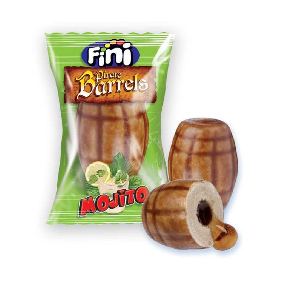 Fini Bubble gum Barils de Pirate Mojito (pack 200)  - Veggie -A016