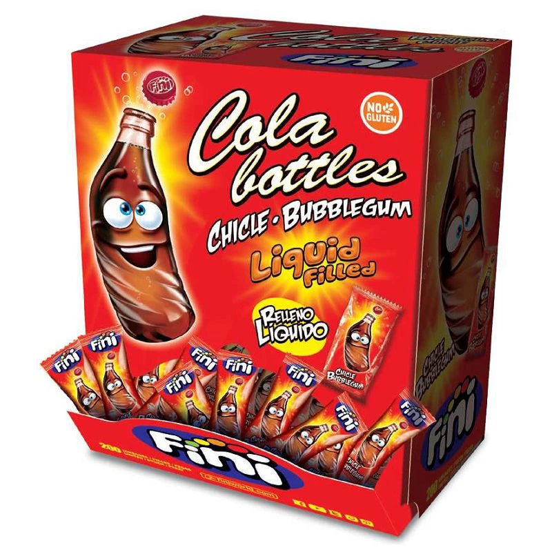 Fini Bubble gum Cola Bottles (pack 200)  - Veggie -A017