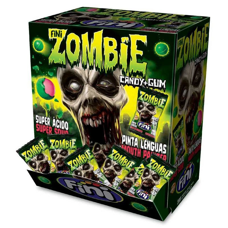 Fini Booom Zombie Bubble Gum Tongue-Coloring (pack 200)  - Veggie -M02