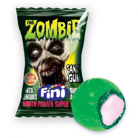 Fini Booom Zombie Bubble Gum Tongue-Coloring 80g (pack 12)  - Veggie -A18