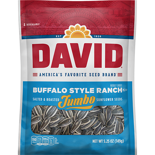 David Jumbo Buffalo Style Ranch Sunflower Seeds 149 g (12 Pack) B54